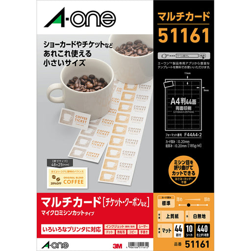 A-One Multi Card 44 lati formato piccolo 10 carte 51161 (10 set)