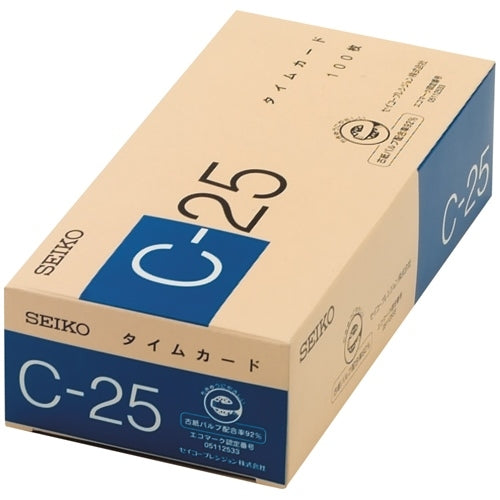 セイコー タイムカード C-25 100枚 4974289490042