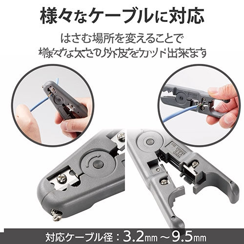 エレコム ケーブル用外皮むき工具 LD-GKTY 4953103777606