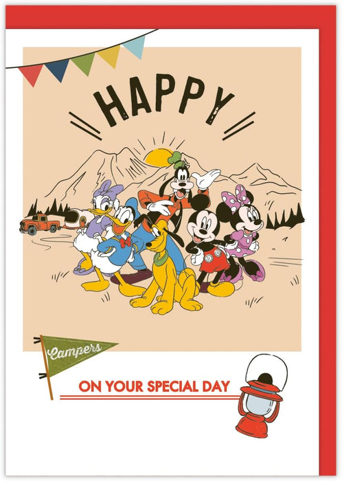 Japan Hallmark Hallmark Disney Verjaardagskaart 3D Friends Camp 836610 4961099836610 (Set van 6)
