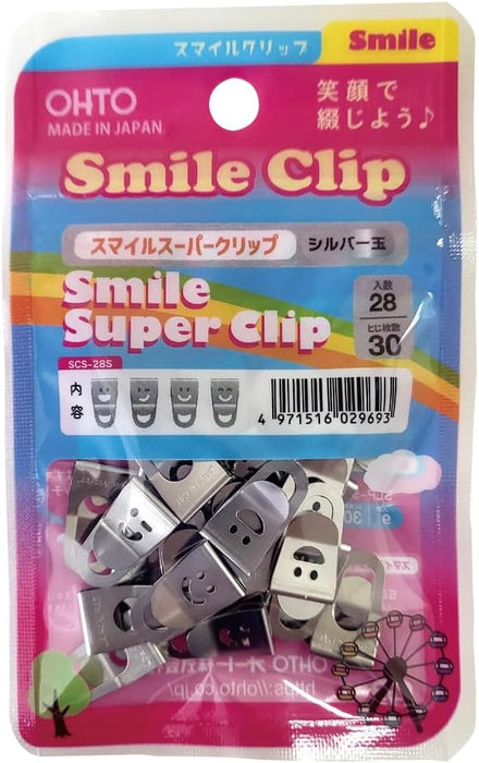 Auto Clip Smile Super Clip Sølv 32 stykker SCS-28S (5 sæt)