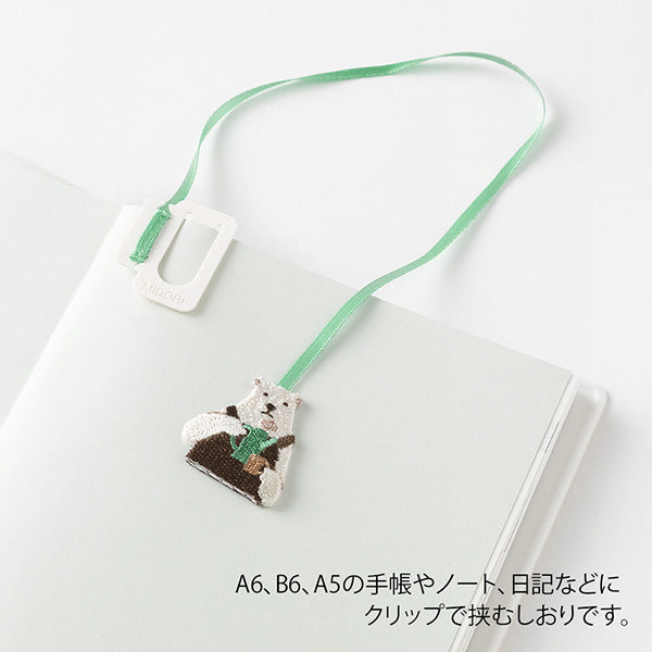 ブックマーカー刺繍 シロクマ 62328 ミドリ 62328006（5セット）