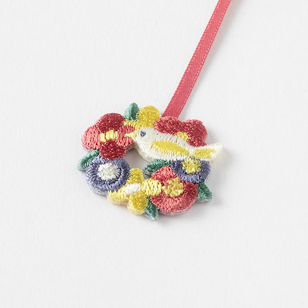 OS ブックマーカー刺繍 トリ 62331 ミドリ 62331006　4902805623315（5セット）