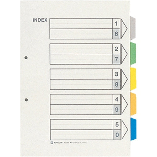 King Jim Color Index A4S 5 farver 5 bjerge 6 ark 907 4971660320608