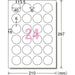 エーワン　ラベル超耐水コウタク２４マル　６４４２４（10セット）