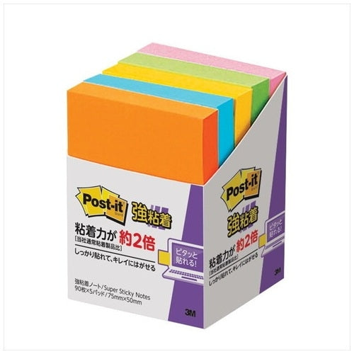 スリーエムジャパン Post-it強粘着ネオン656-5SSAN 4549395526178