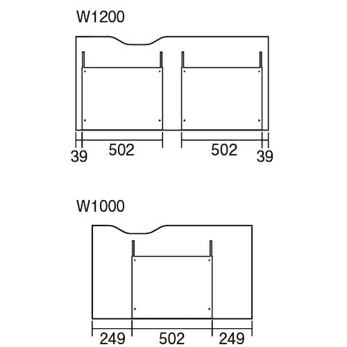 PLUS（プラス）オフィス家具 b-Foret A3引出 BF-A3TH-K W4 鍵付　