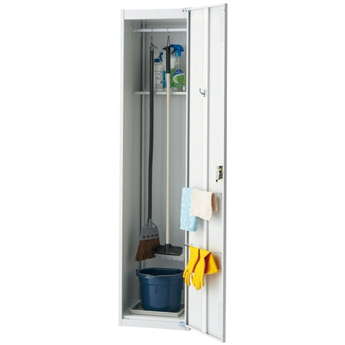 PLUS（プラス）オフィス家具 ☆組立式掃除用具入れ JCL-04KD WH　