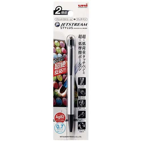 三菱鉛筆 JETSTREAMスタイラス SXNT82 シルバー 4902778221778