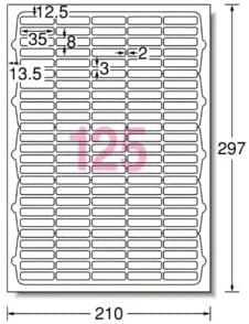 Impresora de etiquetas adhesivas A-One de doble uso 125 páginas 100 hojas 73125 (10 juegos)