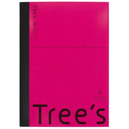 日本ノート Trees Ｂ５ Ａ罫 ３０枚 ピンク 4901470067684