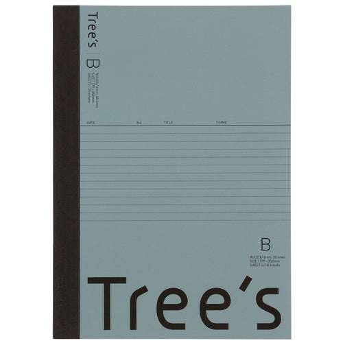 日本ノート Trees  Ｂ５  Ｂ罫  ５０枚  ブルーグレー 4901470067844