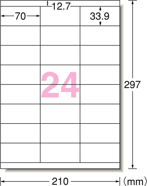Etichette adesive A-One per uso stampante, tipo alta qualità, 24 pagine, 20 fogli 75324 (10 set)