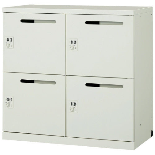 PLUS（プラス）オフィス家具 Pロッカー 配線口付4人用 JPL-4W WH　