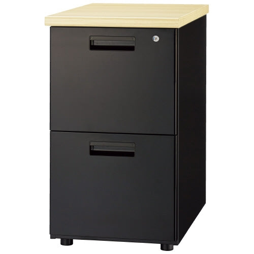 PLUS kontormøbler 2-lags sidebord GT-462WTR BK Natural
