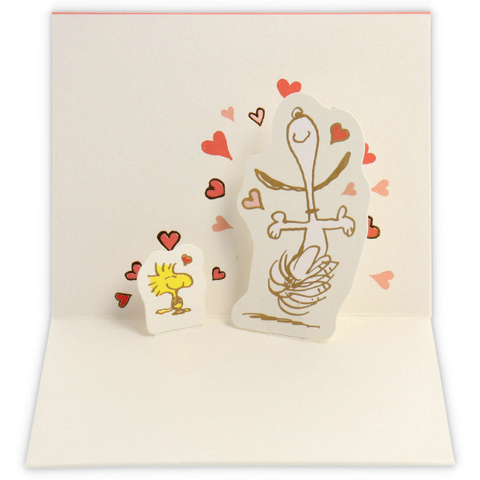 Japan Hallmark Snoopy Heart Hug II [multifunctionele/3D-minikaart] 818036 4961099818036 (set van 6)
