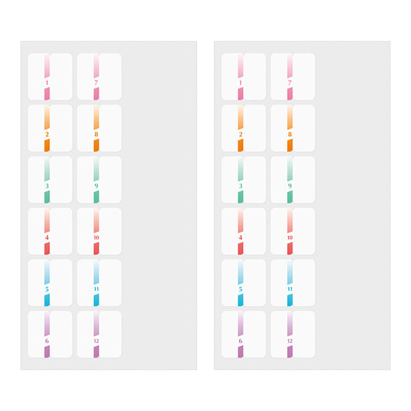 82318006 インデックスラベル　チラット　数字　カラー手帳 デザインフィル 4902805823180（10セット）