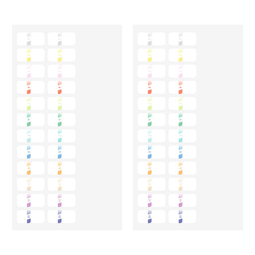 82470006 ミドリ インデックスラベル S チラット 数字 カラー 82470006 midori デザインフィル デザインフィル 4902805824705（10セット）