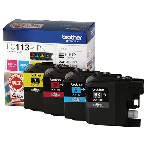 ブラザー インクカートリッジ LC113-4PK 4977766715355