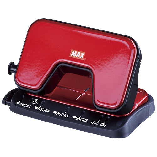 マックス 軽あけパンチSCOOVA DP-15T/R 赤 DP90125 4902870785826