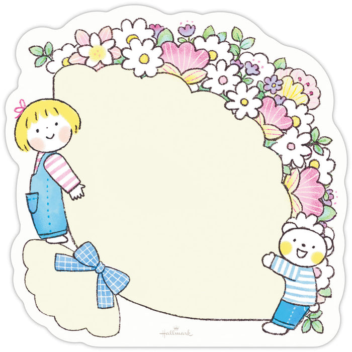 日本ホールマーク はるちゃんとふうくん お花【ダイカットメモパッド／仲良しともだち】 848866 4961099848866（6セット）