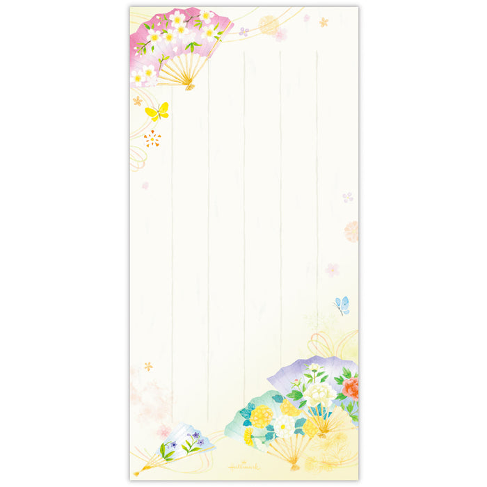 日本ホールマーク 扇ひらり【一筆箋｜タテ罫｜1柄14枚】 850647 4961099850647（6セット）