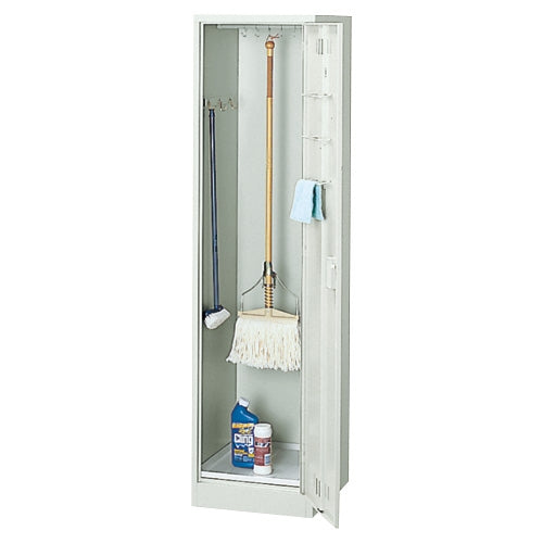 PLUS（プラス）オフィス家具 (九州専用)掃除用具ロッカー NO.45VN LGY　