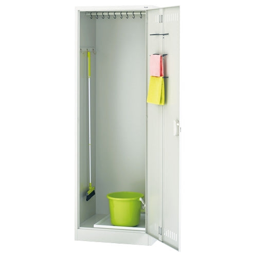 PLUS（プラス）オフィス家具 掃除用具ロッカーNO.60VN LGY　