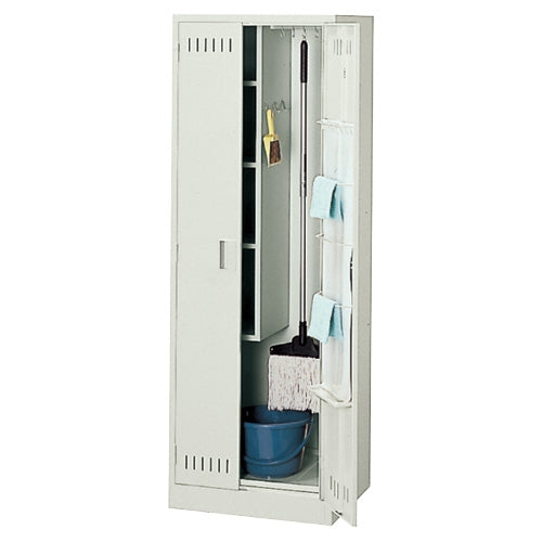 PLUS（プラス）オフィス家具 掃除用具ロッカー NO.60N LGY　
