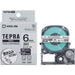 Fita King Jim Tepra PRO fosca transparente com letras pretas SB6T 4971660770090
