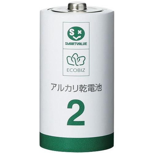 スマートバリュー アルカリ乾電池Ⅲ 単2×10本 N212J-10P 4547345046615