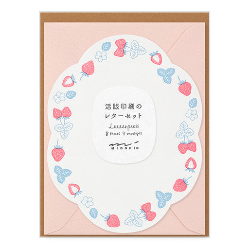 Set di lettere OS tipografica fustellata fragola Midori 86491006 (5 set)