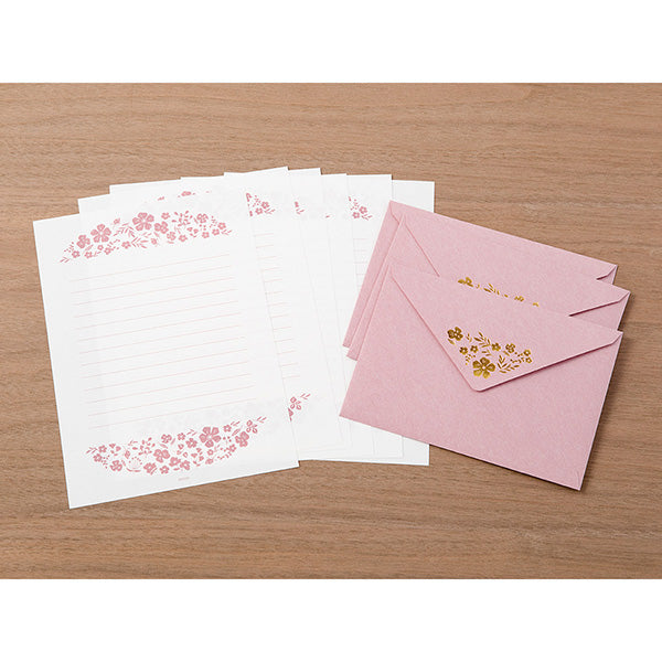 DF レターセット 箔押封筒 86506 ミドリ 86506006（5セット）