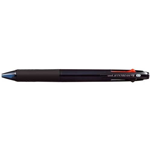 三菱鉛筆 JETSTREAM4色BP 透明ブラックSXE450007T.24 4902778168035