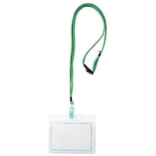 西敬 マイティループ 名札L MLC-131G 緑 10本 4976049085598