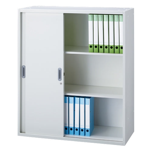 PLUS（プラス）オフィス家具 Je3枚引違い保管庫 JE-105SS W4 D450　