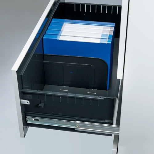 PLUS（プラス）オフィス家具 Jeラテラル3段保管庫 JE-105H-3 W4 D450　