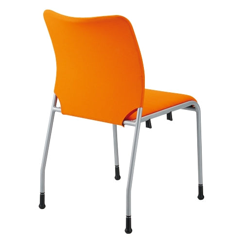 PLUS（プラス）オフィス家具 会議イス GK-31R オレンジ 肘無　