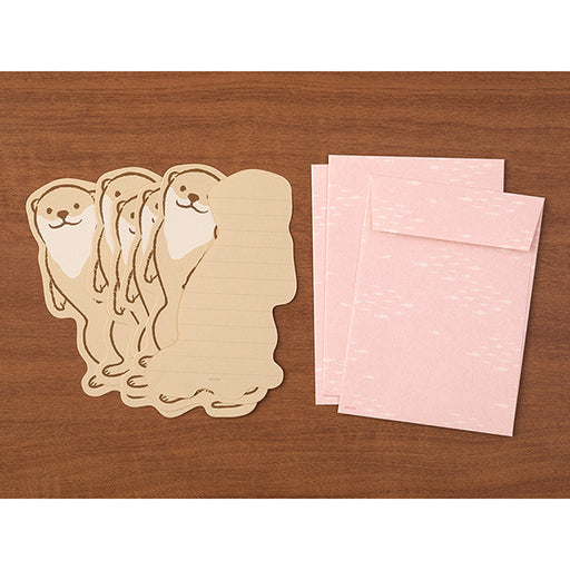 Midori Letter Set 927 Die Cut Otter 86927006 4902805869270 (5 sets)