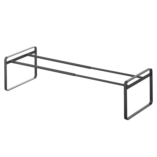 PLUS（プラス）オフィス家具 伸縮シューズラック 07210 1段 ブラック　4903208072106
