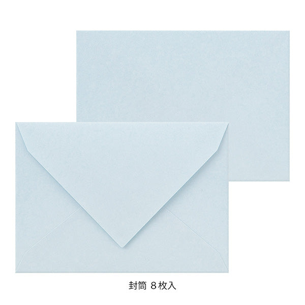 ミドリ レターセット９３２花色和紙青Ａ 86932006 4902805869324（3セット）