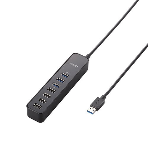 エレコム USBハブ7ポート3.0対応 U3H-T706SBK 黒 4953103515024