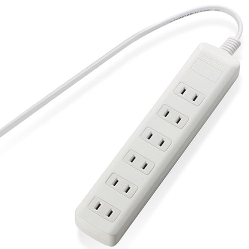 ELECOM Lightning Guard Tap 6 Ports T-K1A-2650WH 5m 4953103457041