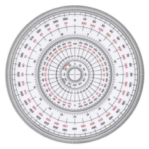 Rapporteur de cercle complet concis C-12 12 cm 4512008100355