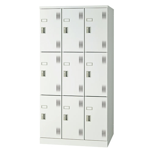 PLUS（プラス）オフィス家具 組立式ロッカー NAL-S9 9人用　