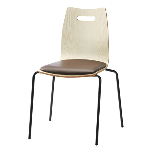 PLUS（プラス）オフィス家具 会議イス KU-31 オーク/ブラウン　