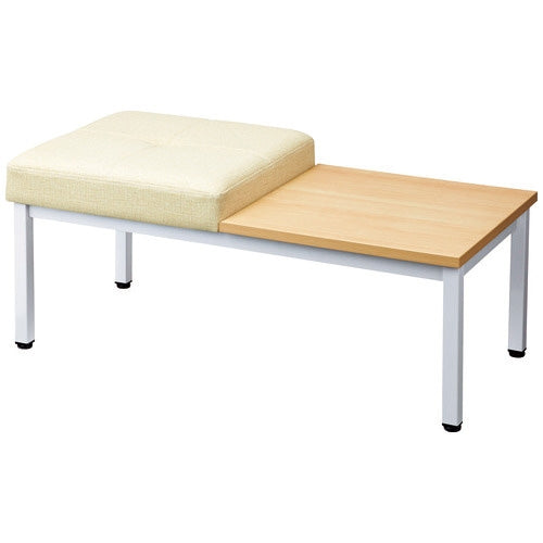 PLUS（プラス）オフィス家具 ロビーチェア L02TW アイボリー1人掛天板付　4933178178744