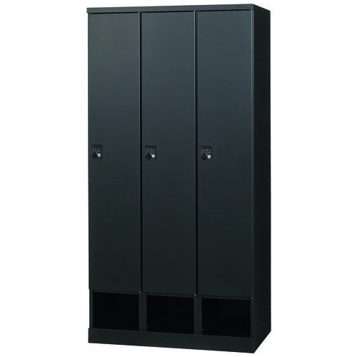 PLUS（プラス）オフィス家具 RLKロッカー RLK-TKD390-BMB 3人用 ブラック　