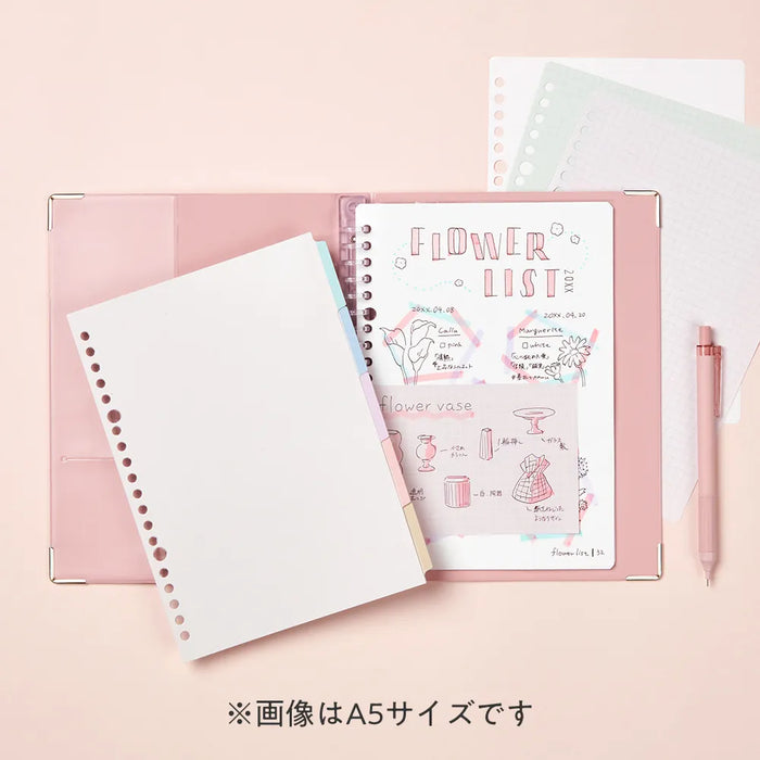 マルマン ルーズリーフ ラミネートタブインデックス　マイルドカラー　５山　＜B5＞ LT5035 4979093503506（10セット）