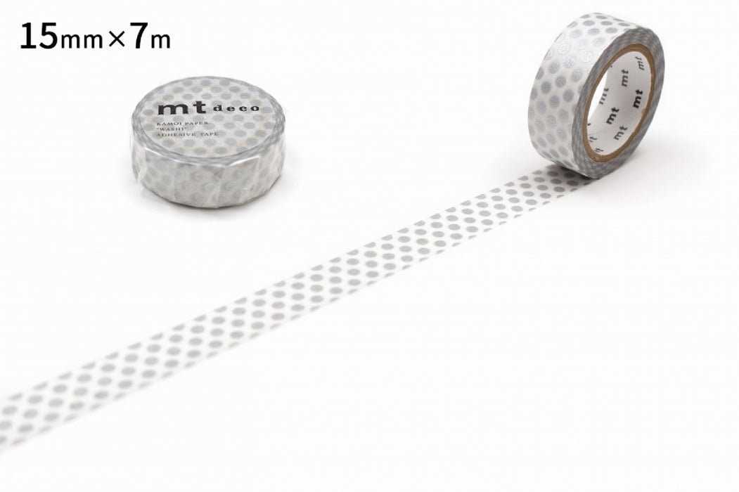 カモ井 ドット銀 MT01D366R カモ井加工紙 マスキングテープ Kamoi MT01D366R　4971910274637